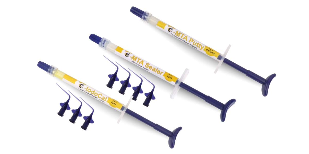 e-MTA Putty, e-MTA Sealer and e-lodoCal Launched