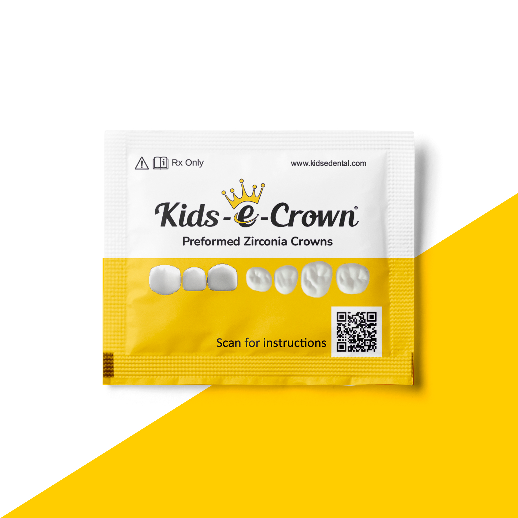 Kids-e-Crowns (Zirconia) Anterior Crowns Refills, Incisor refills